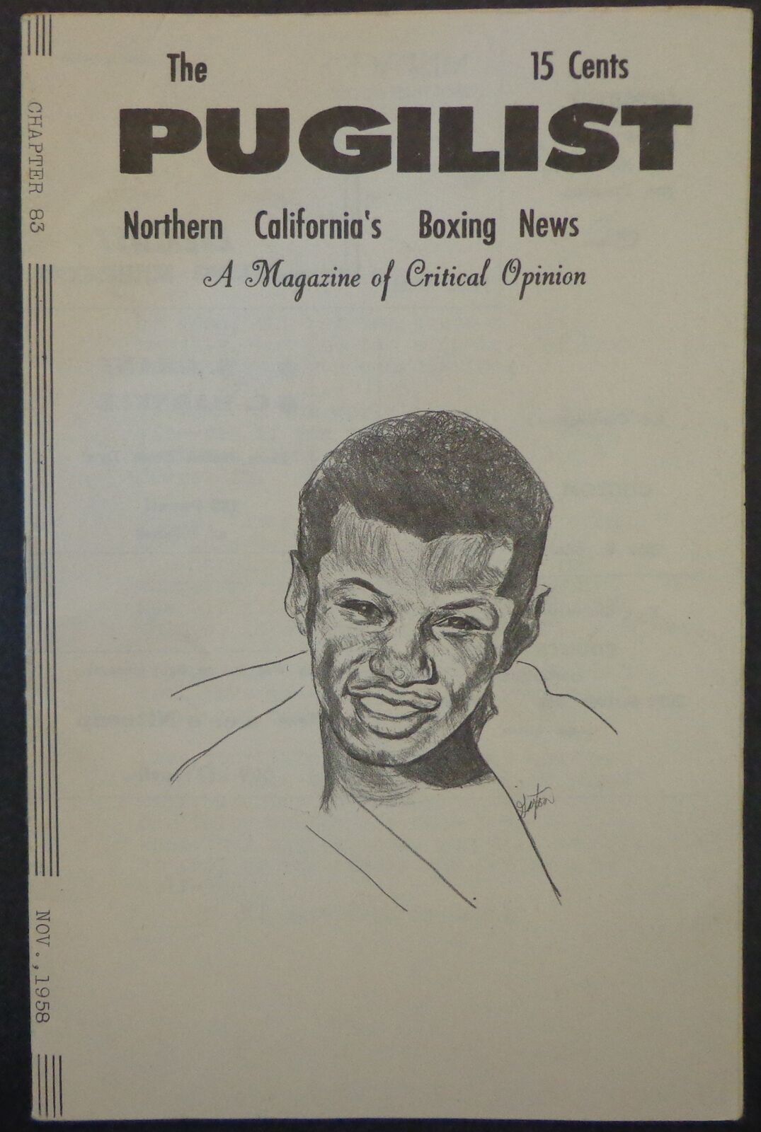 November 1958 Pugilist Northern California's Boxing Magazine 179514