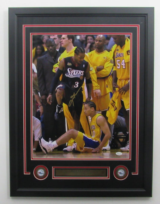 Allen Iverson 76ers Signed/Autographed 16x20 Photo Framed JSA 135910