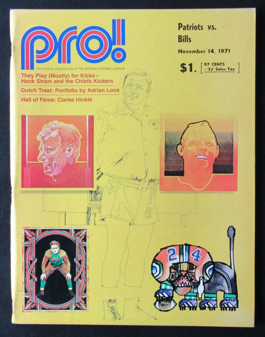 1971 New England Patriots vs. Buffalo Bills Football Game Program 176265