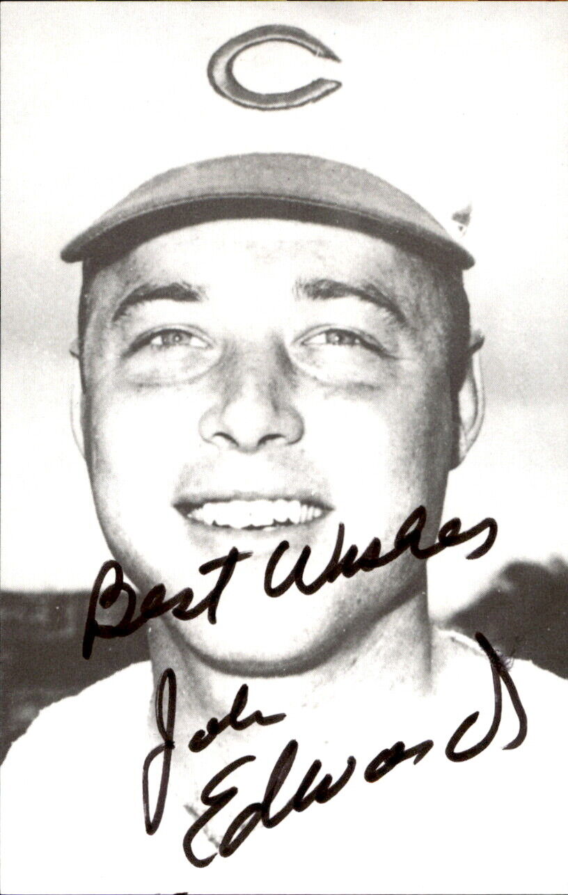 Johnny Edwards Reds Signed/Autographed 3x5  Photo 178203