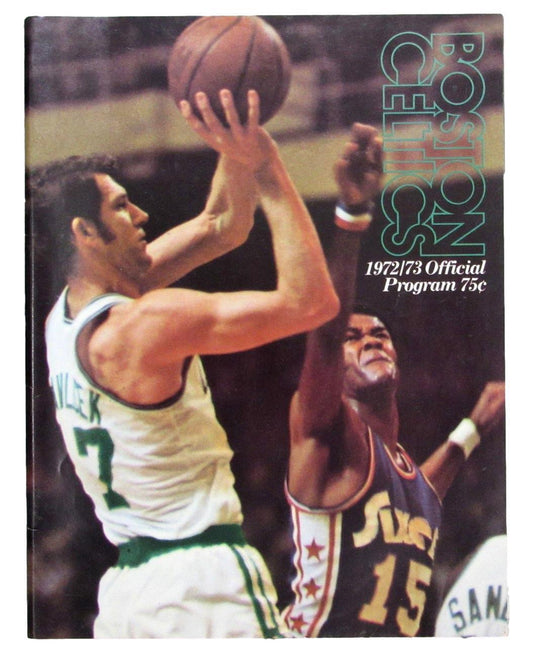 January 10, 1973 Boston Celtics vs. Houston Rockets NBA Program John Havlicek