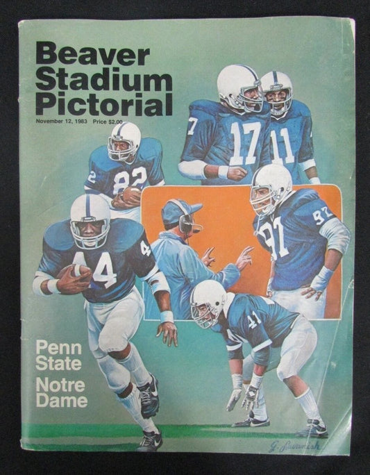 Penn State Beaver Stadium Pictorial Football Program 1983 vs Notre Dame 335