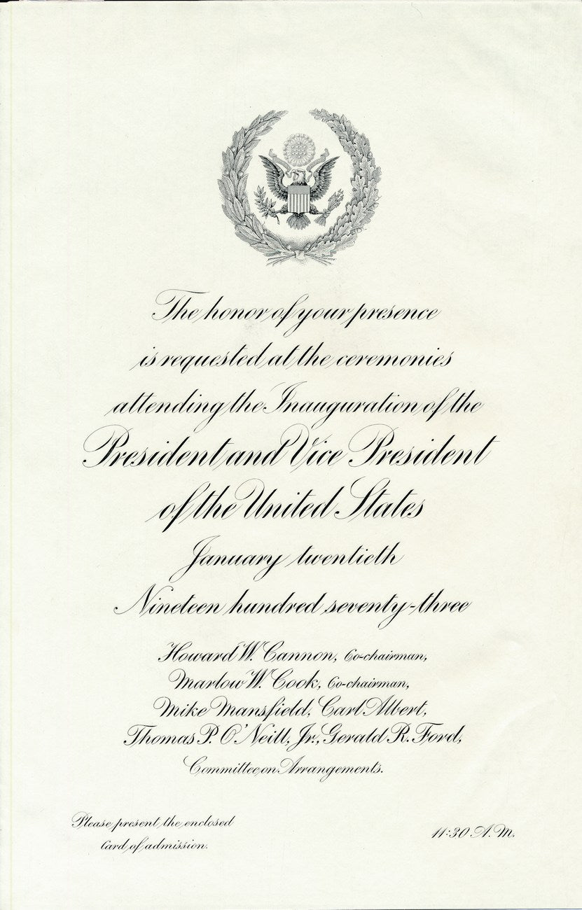 1973 Presidential Inauguration Program & Docs 1/20/1973 Richard Nixon 147383