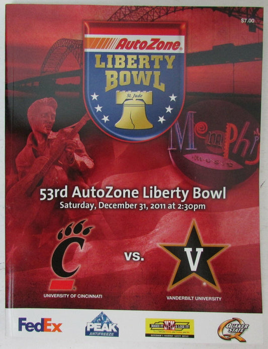 2011 Liberty Bowl - Univ of Cincinnati vs. Vanderbilt Univ Game Program 145144