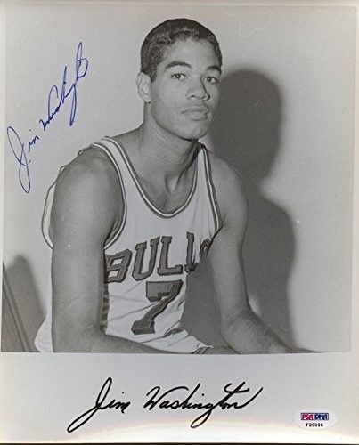 JIM WASHINGTON Bulls Signed 8x10 Photo PSA/DNA132587