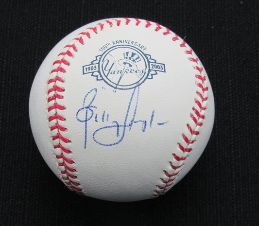 Billy Sample Signed/Auto Yankees 100th OML Baseball JSA  186973