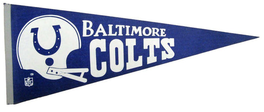 Early 1970's Baltimore Colts 30" 1 Bar Helmet Felt Pennant 163038