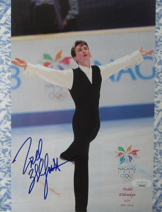 Todd Eldredge Autographed 8x10 Magazine Photo Olympic USA Figure Skating JSA