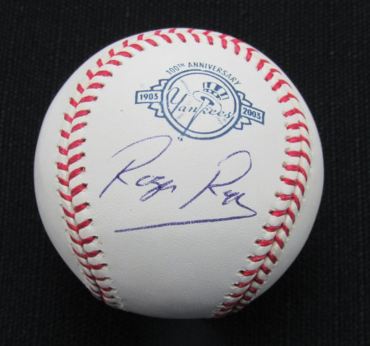 Roger Repoz Signed/Auto Yankees 100th OML Baseball JSA  186967