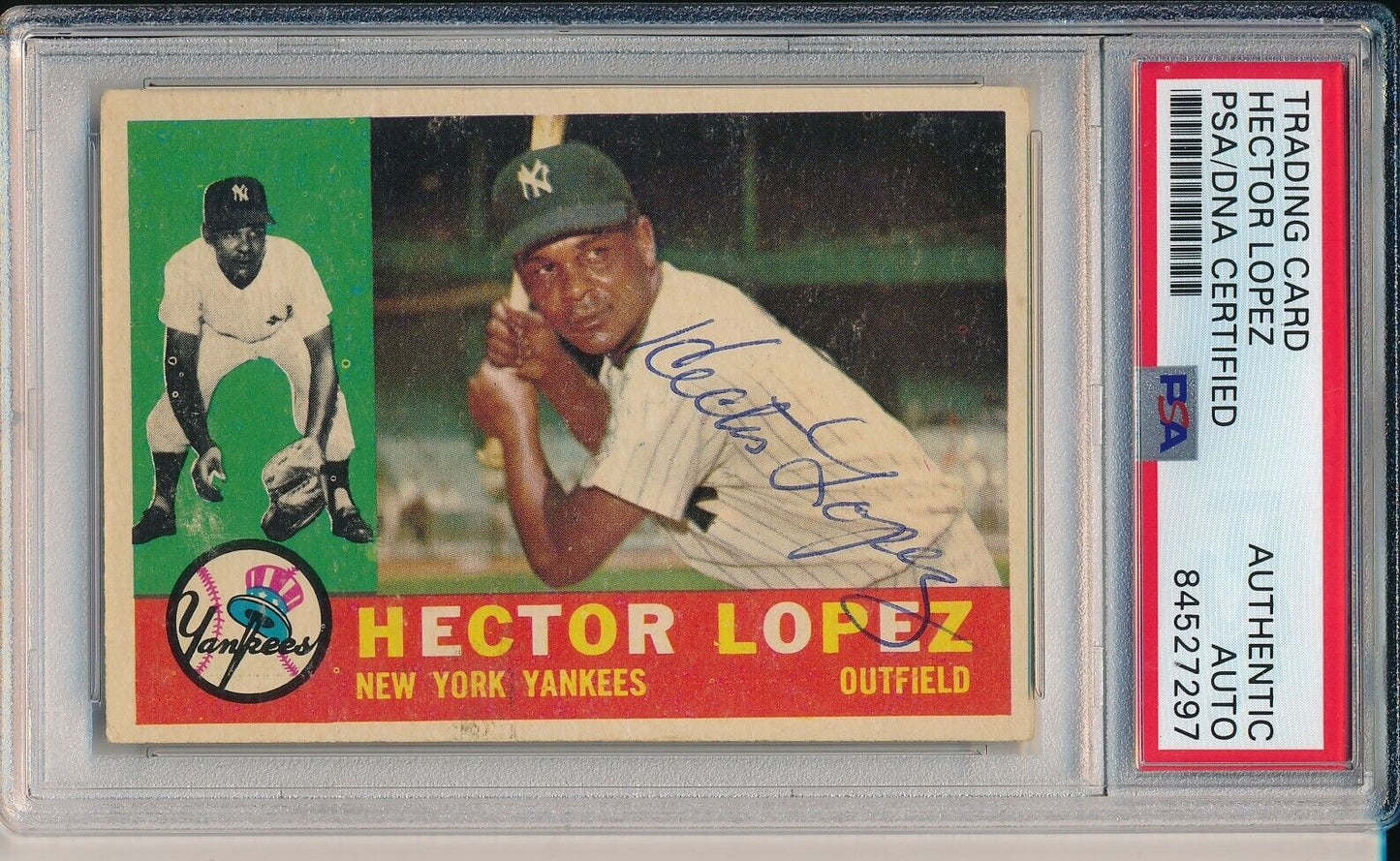 Hector Lopez Yankees Signed/Autographed 1960 TOPPS Card #102 PSA/DNA 166538