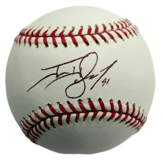 Jonny Gomes Autographed OML Baseball Tampa Bay Rays JSA