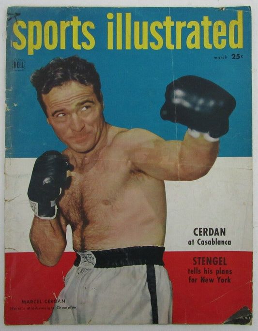 March 1949 Sports Illustrated Magazine Marcel Cerdan on Cover 167650