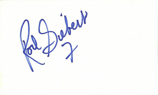 Rod Gilbert HOF New York Rangers d.2021 Signed/Auto 3x5 Index Card  189486