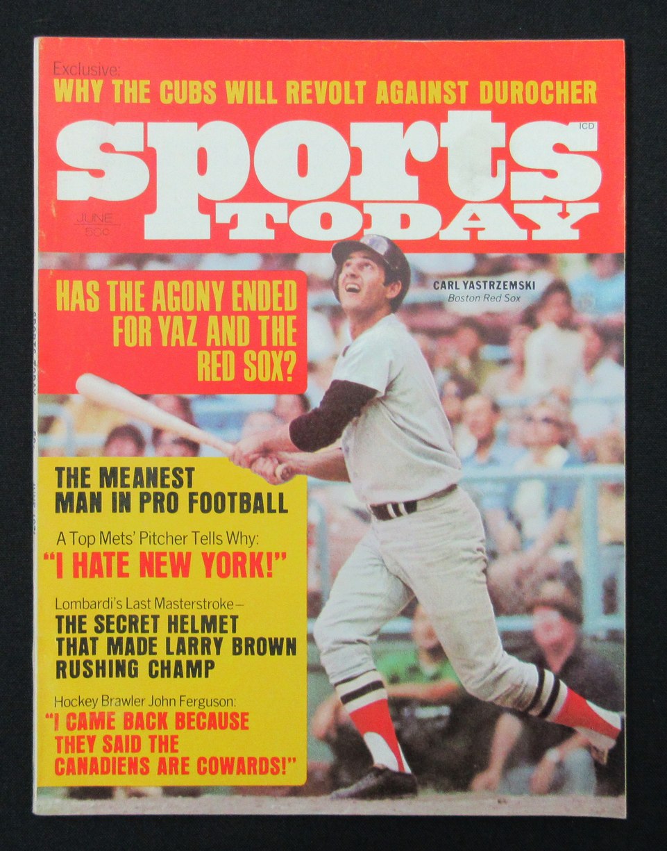 June 1971 Sports Today Magazine Carl Yastrzemski  Boston Red Sox Cover 185553