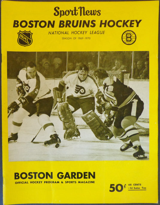 1970 Sport Hockey News Bruins vs. Black Hawks Hockey Game Program 179505