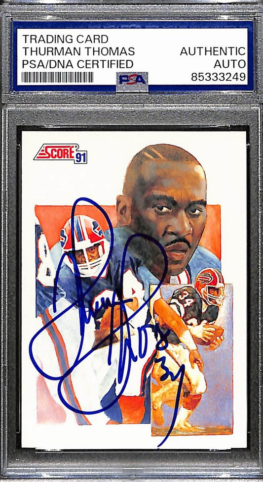 Thurman Thomas HOF Signed/Autographed 1991 Score Card #664 Bills PSA/DNA 192500