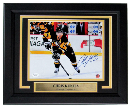 Chris Kunitz Penguins Signed/Autographed 8x10 Photo Framed JSA 149049