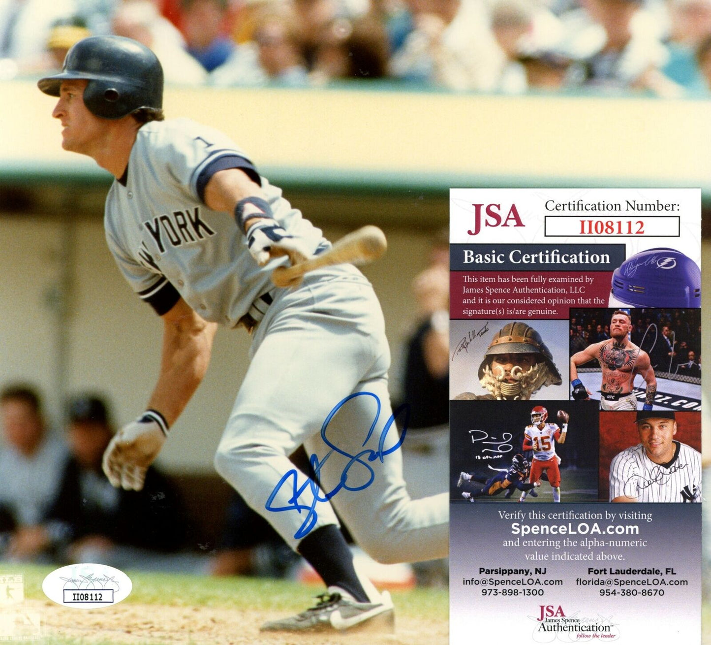 Steve Sax New York Yankees Signed/Autographed 8x10 Photo JSA 153837