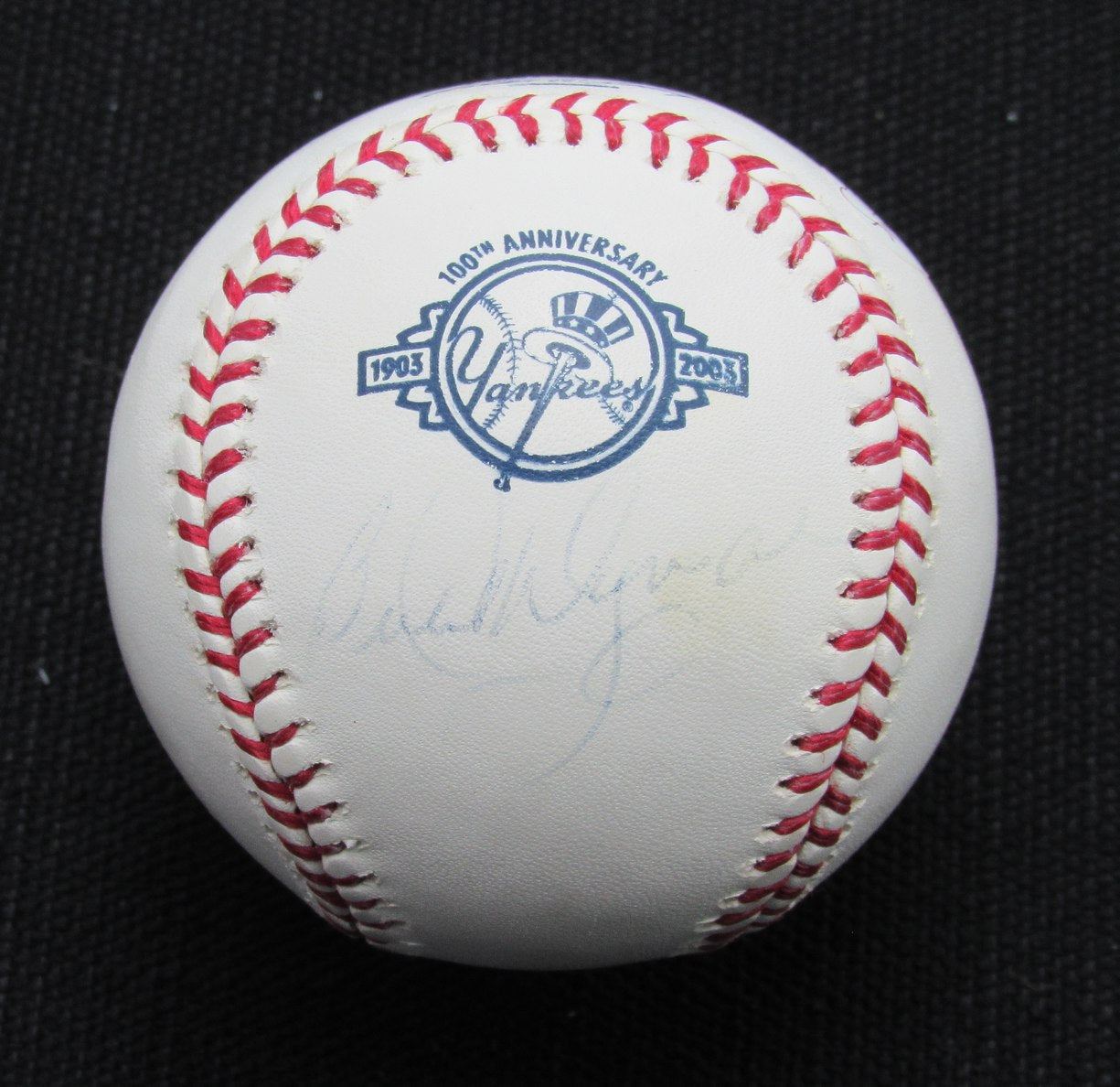 Butch Wynegar Signed/Auto Yankees 100th OML Baseball JSA  186897