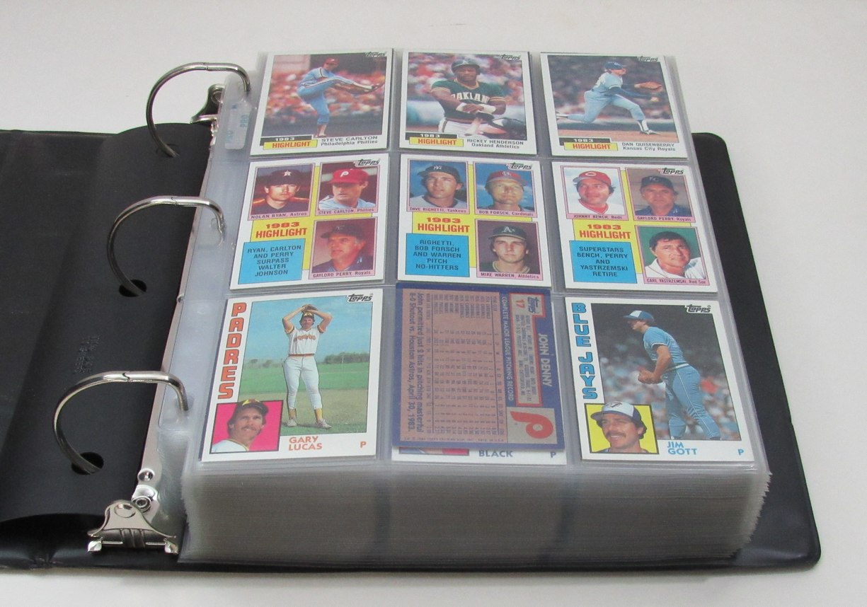 1984 Topps Complete Baseball Set (792) In Binder w/Pages Mattingly 192005