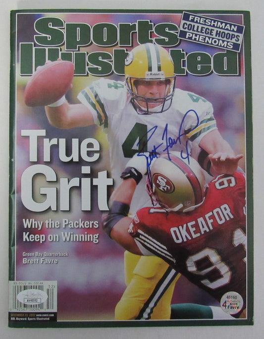 Brett Favre Signed/Auto 2002 Sports Illustrated Magazine NO LABEL JSA 190115