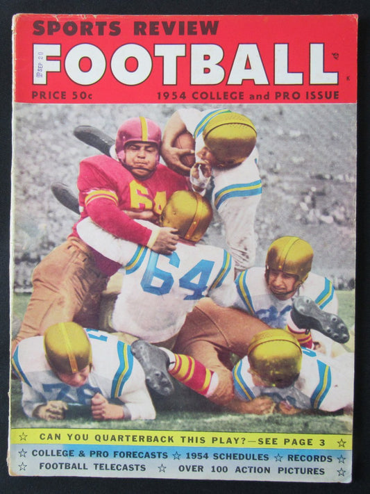 1954 Sports Review Football Magazine College and Pro Issue 190403