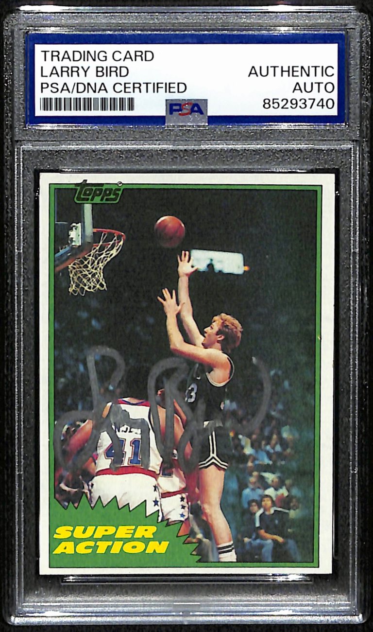 Larry Bird HOF Signed/Autographed 1981 Topps Card #101 Celtics PSA/DNA 190700