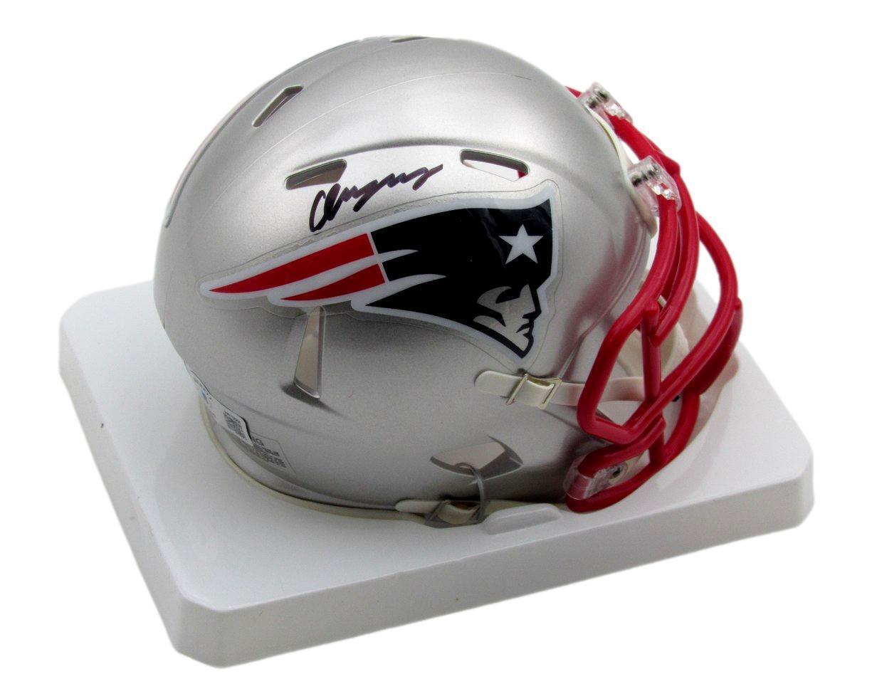 Christian Gonzalez Autographed Speed Mini Helmet Patriots Beckett 181122