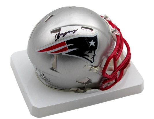 Christian Gonzalez Autographed Speed Mini Helmet Patriots Beckett 181122