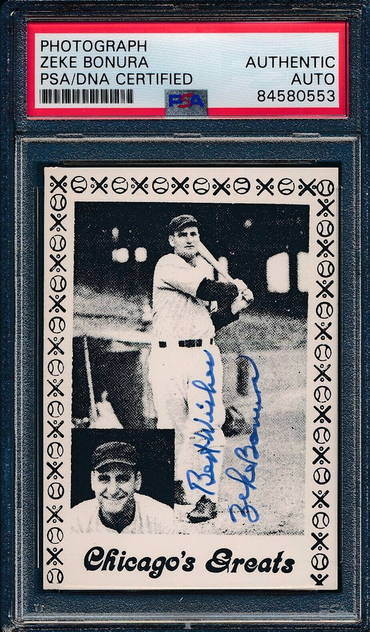 Zeke Bonura Signed/Auto 1976 Chicago's Greats Card Chicago White Sox PSA/DNA