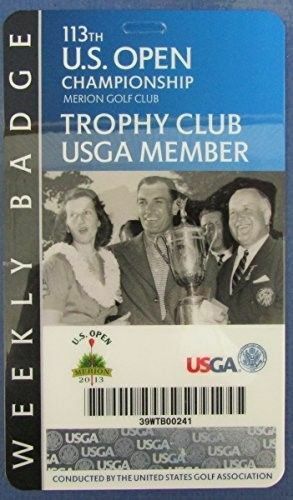 2013 U.S. Open 113th Member Ticket Badge PGA Merion Golf Club Rare MINT