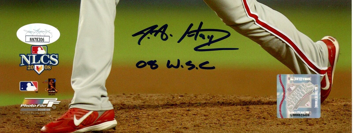 J.A. Happ Philadelphia Phillies Signed/Inscribed 8x10 Photo JSA 159019