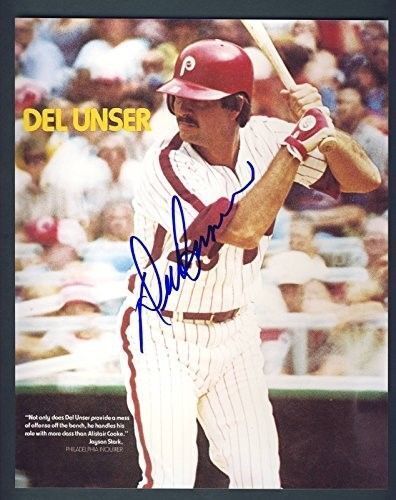 Del Unser Phillies Autographed/Signed 8x10 Photo 124452