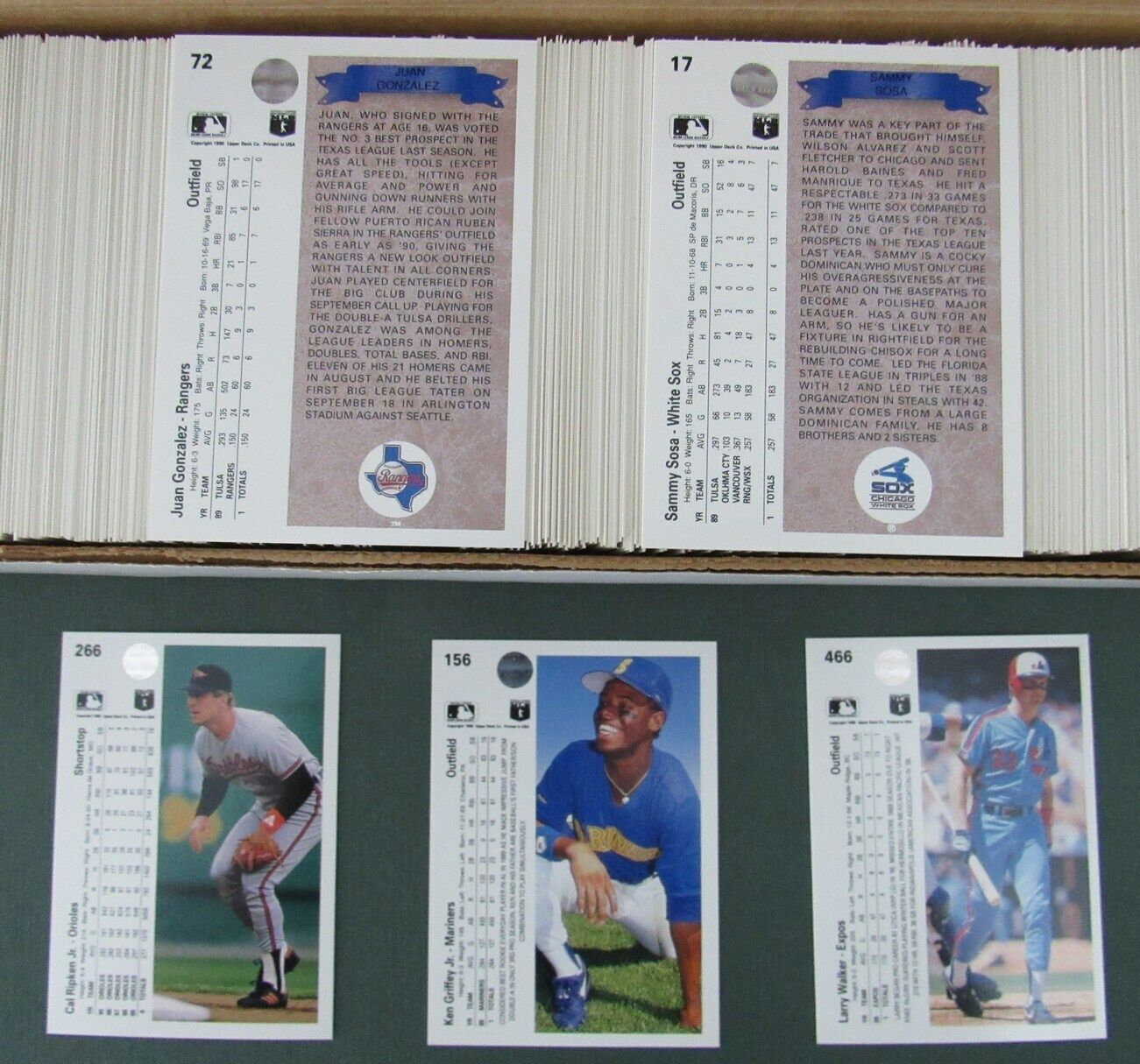 1990 Upper Deck MLB Baseball Complete Card Set Low Series (1-700) 163782