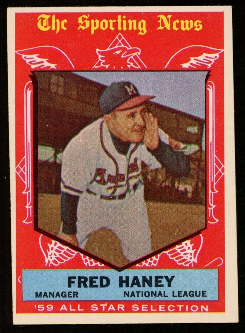 1959 Topps Baseball Fred Haney #551 Milwaukee Braves