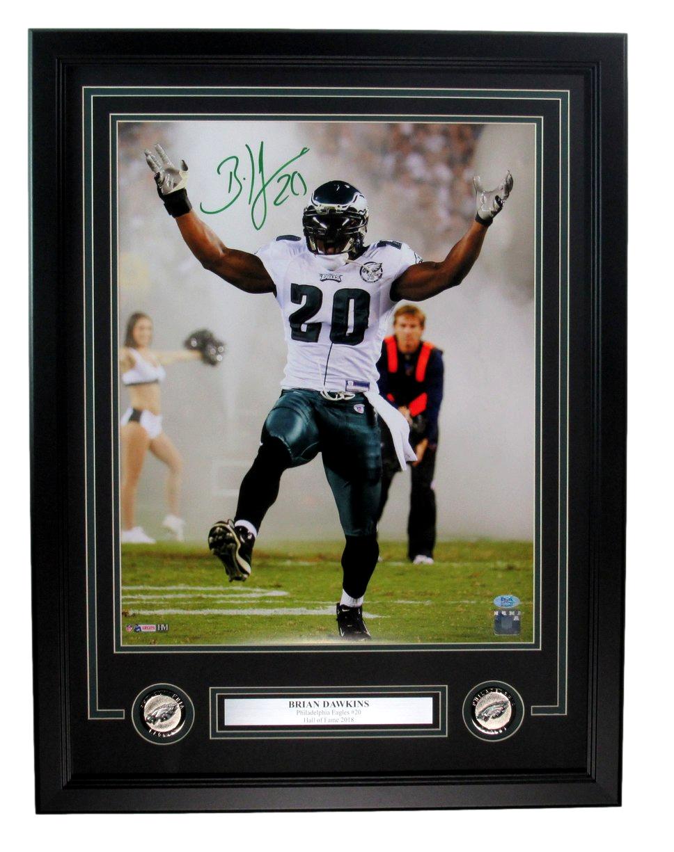 Brian Dawkins HOF Signed 16x20 Photo Philadelphia Eagles Framed PSA/DNA 191945