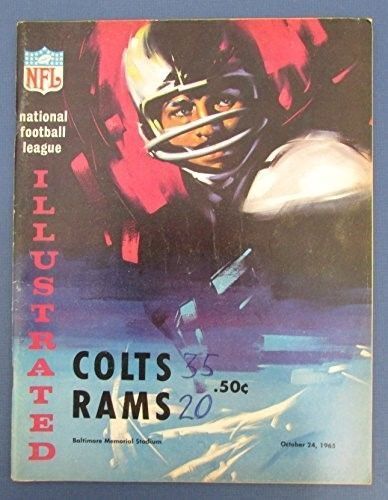 Colts vs. Rams 1965 NFL Illustrated Program/Magazine 125495