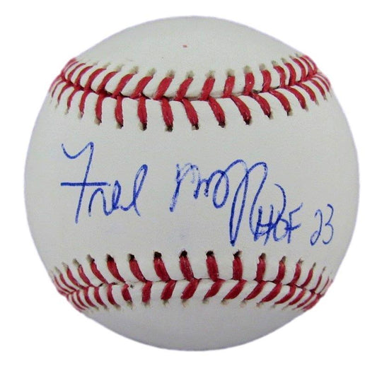 Fred McGriff HOF Autographed/Inscribed OML Baseball Braves Beckett 182152