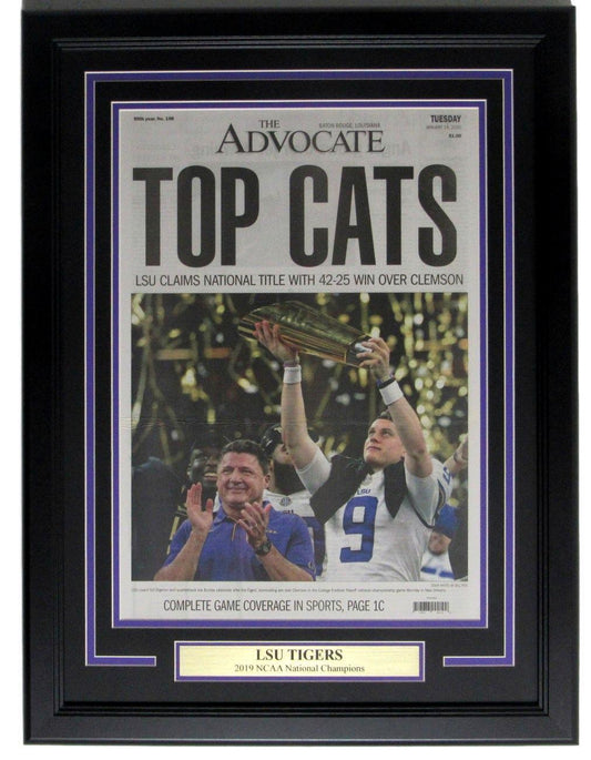 The Advocate Newspaper LSU Tigers 2019 NCAA National Champs Framed 151362