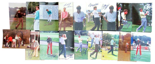 Lot of 18 PGA Signed 4x6 Color Photos incl. Hallett, Green, Levi, O'Meara 150115