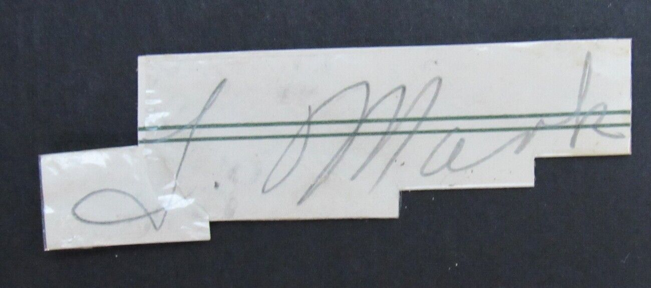 Lou Mark NC Sate/Brooklyn Dodgers All Pro  d.1961 Signed Cut 150167