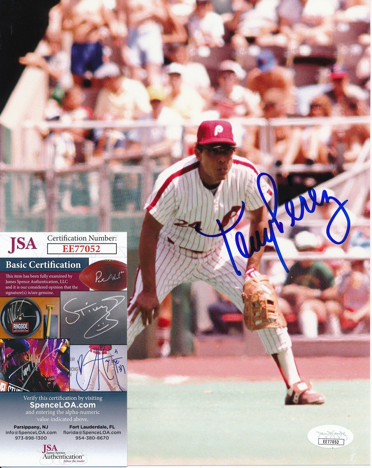 Tony Perez Philadelphia Phillies Signed/Autographed 8x10 Photo JSA 144623