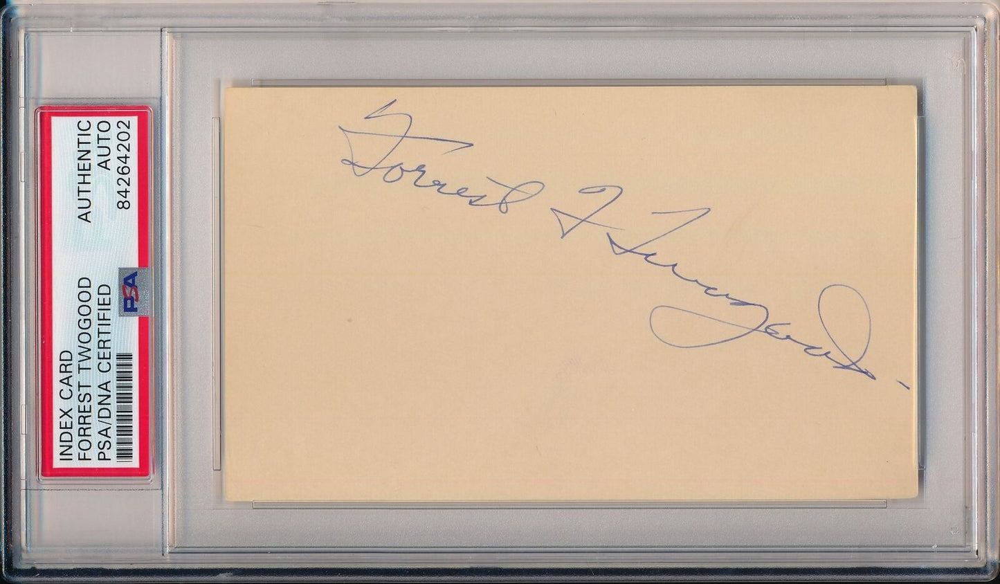 Forrest Twogood USC Basketball Coach Signed/Auto 3x5 Index Card PSA/DNA 156383