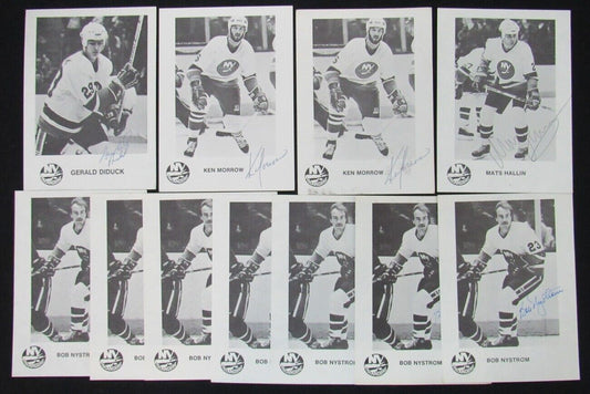 Lot of 11 NY Islanders Signed 4x5.5 Team Issued Photos incl. Nystrom 150152