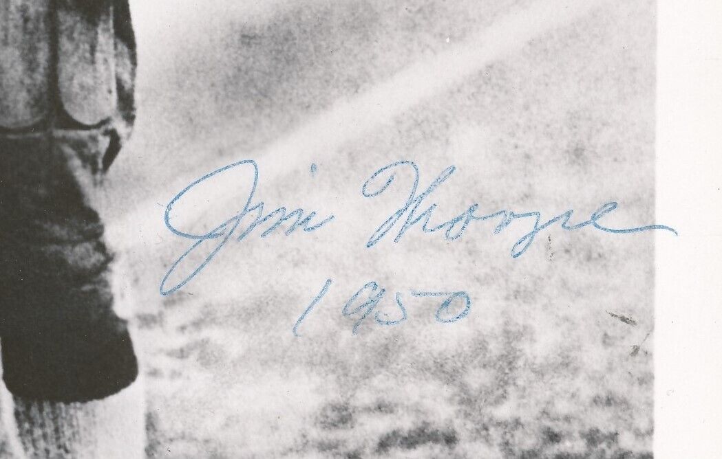 Jim Thorpe Autographed/Inscribed "1950" Vintage 8x10  Photo JSA 175310