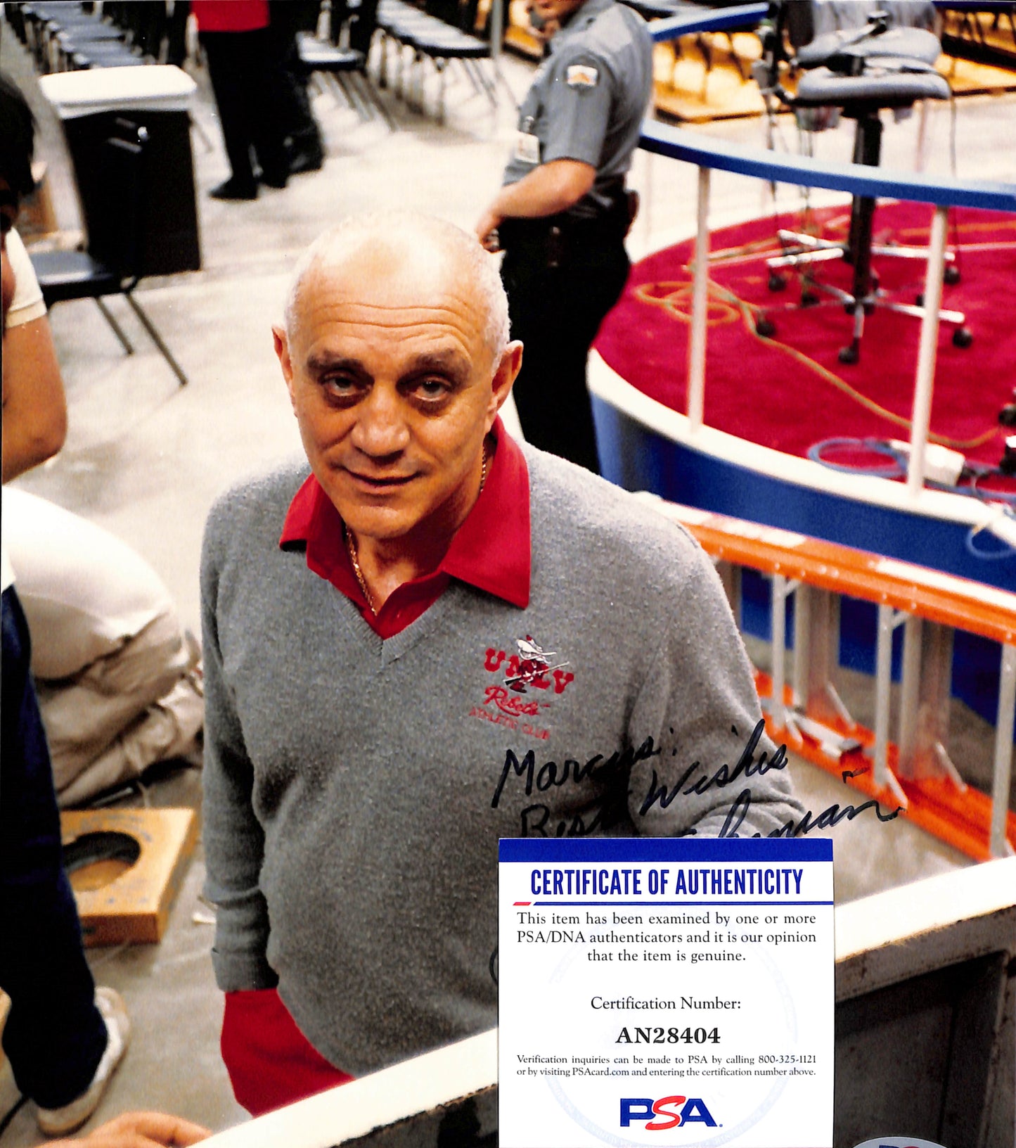 Jerry Tarkanian Signed/Inscribed 8x10 Photo UNLV Basketball Coach PSA/DNA 185125