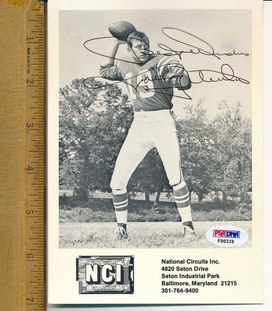 Johnny Unitas Autographed 5x7 B/W Photo Baltimore Colts PSA/DNA