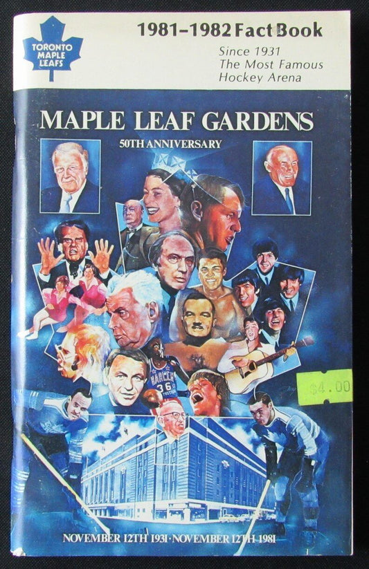 1981-82 Toronto Maple Leafs Ice Hockey Fact Book 50th Anniversary 176294