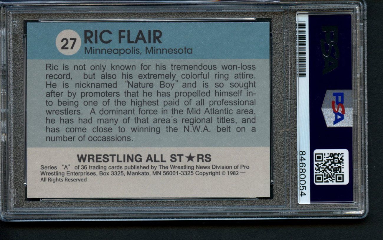 1982 Wrestling All Stars RC Ric Flair  7 Card Signed Reprint PSA/DNA GEM MINT 10