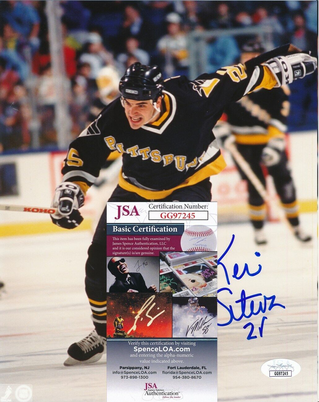 Kevin Stevens Pittsburgh Penguins Signed/Autographed 8x10 Photo JSA 149847